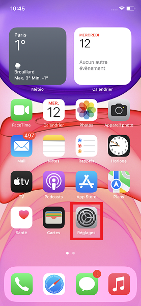 Copier vos données grâce au compte iCloud.
